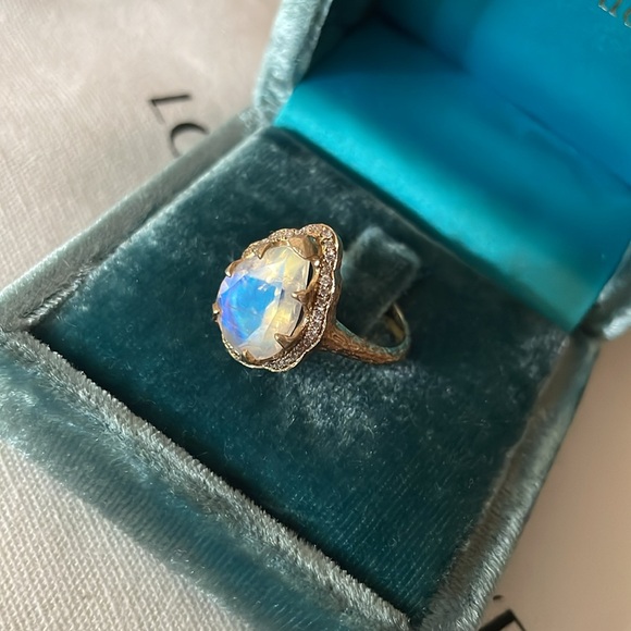 ❗️SOLD❗️Logan Hollowell PREMIUM Queen Water Drop Moonstone Full Pavé Diamond YG - Picture 7 of 17